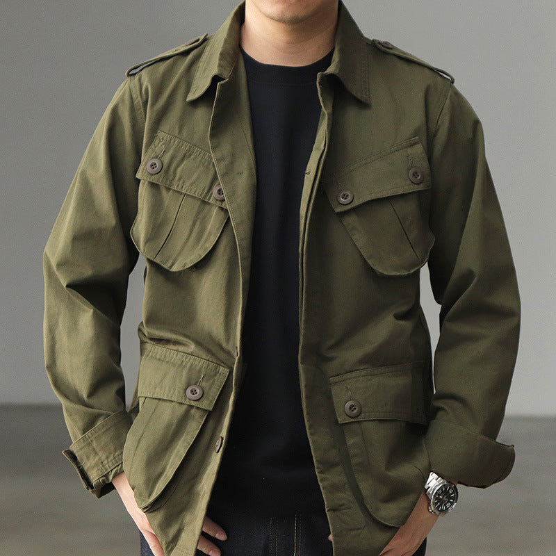 Herren Outdoor-Jacke Funktional mit vielen Taschen Schwarz
