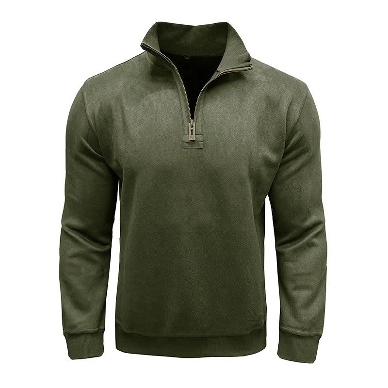 Modischer Herren Pullover Stehkragen Reißverschluss