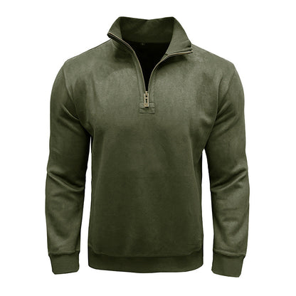 Modischer Herren Pullover Stehkragen Reißverschluss