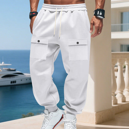 Herren Jogginghose Bequem Cargo-Style Mit Seitentaschen