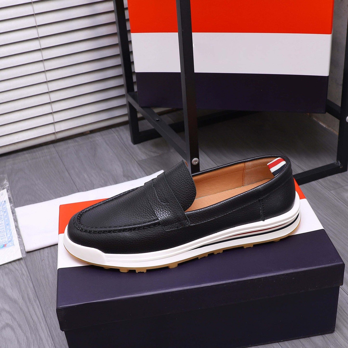Herren Mokassin Leder Schuhe Rutschfest Modern