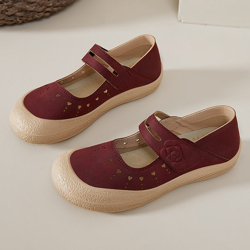 Damen Klettschuhe Blumenmuster Bequem Komfortschuhe