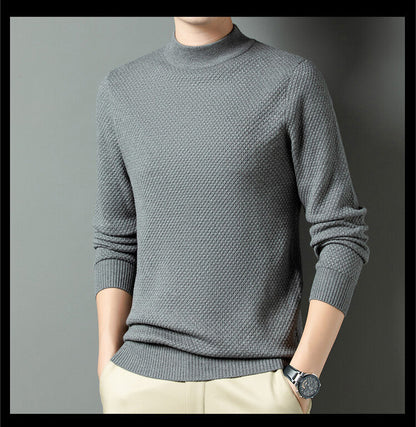 Herren Rollkragenpullover Hochwertig Baumwolle Berlin Stil