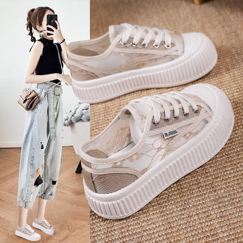 Damen Sneaker High Heel Transparent Sohle - BerlinGlamour