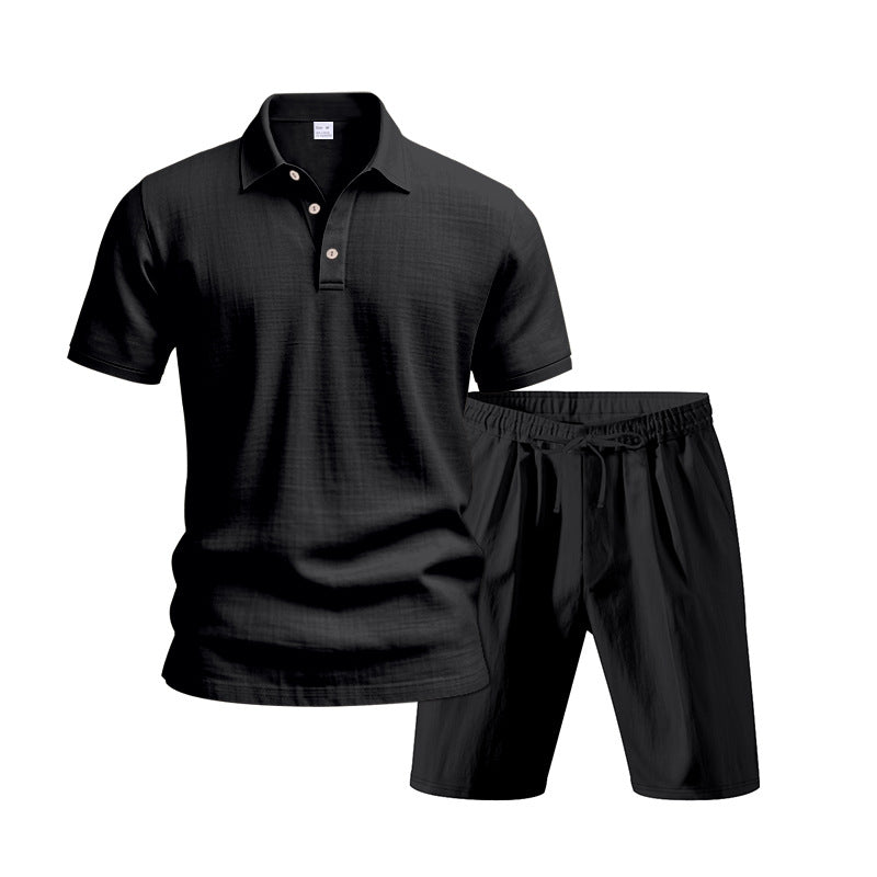 Herren Poloshirt Shorts Set Leicht Sommer - BerlinGlamour