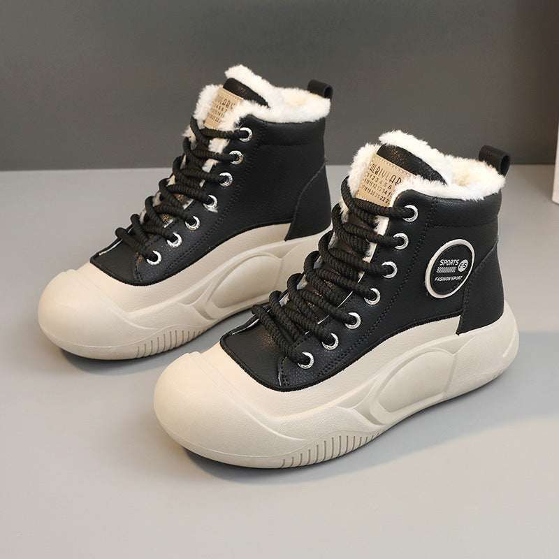 Damen Winter Sneaker Warm Isoliert Fleece Innenleben Sportlich