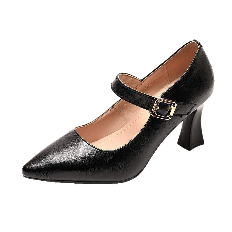 Damen Pumps Elegante Mary Jane Schuhe mit Schnalle