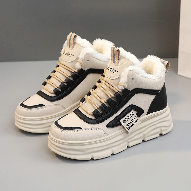 Damen Sneaker Hochmodisch Kuschelig Rutschfest