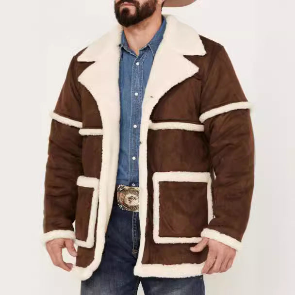Lederbikerjacke Herren Lammfell Gefüttert Warm - BerlinGlamour