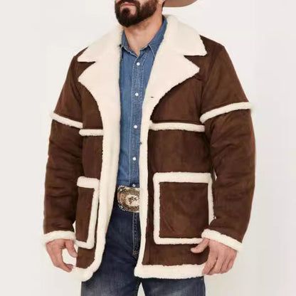 Lederbikerjacke Herren Lammfell Gefüttert Warm - BerlinGlamour