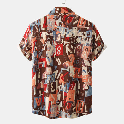 Herren T-Shirt Kurzarm Berlin Graffiti Design Modern