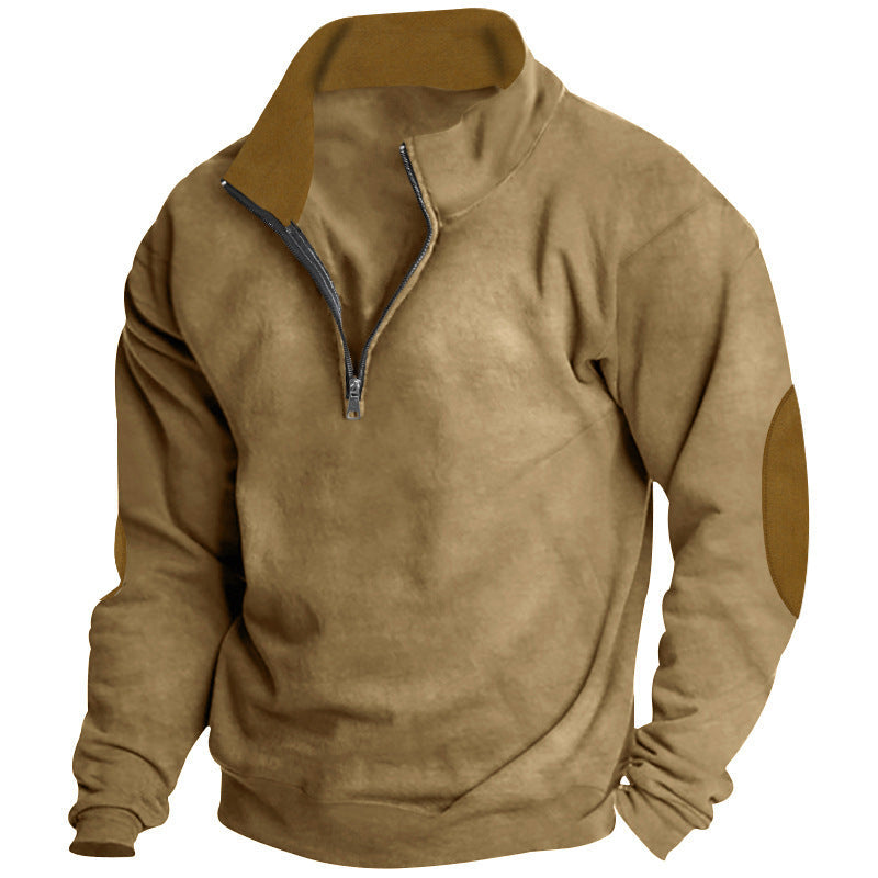 Herren Sportpullover Halbzipper Raglan Ärmel Modern