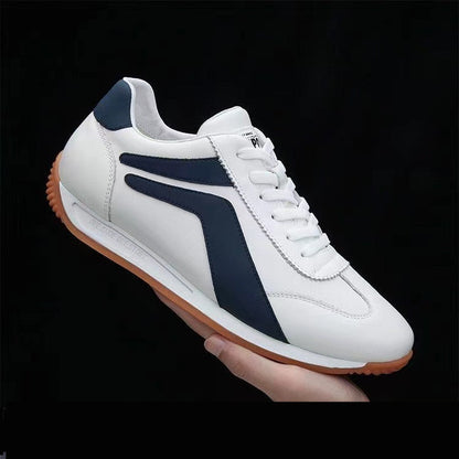 Damen Sneaker Atmungsaktiv Leder Rutschfest Schwarz Sport - BerlinGlamour