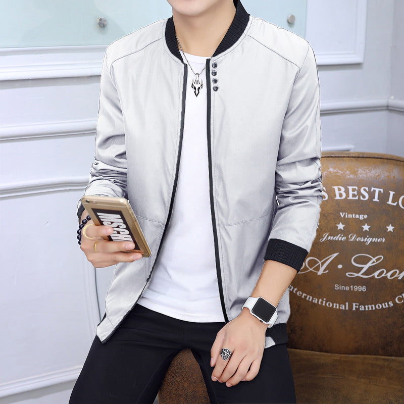 Herren Freizeitjacke Leicht Stehkragen Modern Stylish