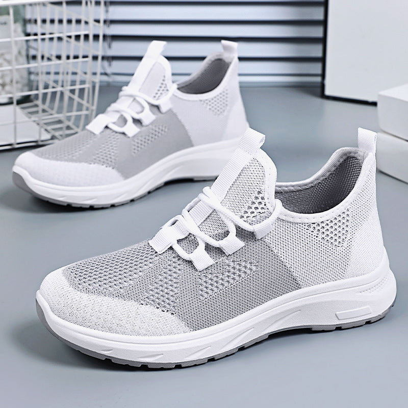 Damen Sneaker Atmungsaktiv Freizeitschuhe Schnellschnürsystem - BerlinGlamour