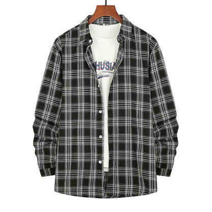 Herren Flanellhemd Karomuster Bequem Modern