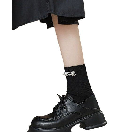 Damen Schnürschuhe Klassisch Bequem Laufsohle