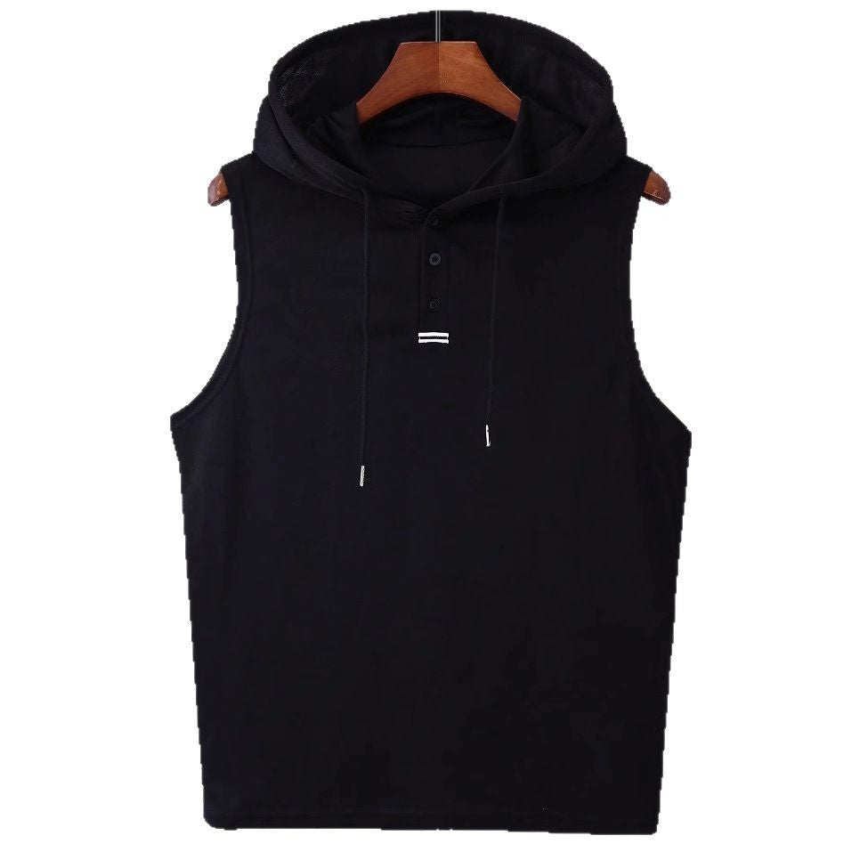 Herren Hoodie Ärmellos Strukturiert Modern Berlin Style