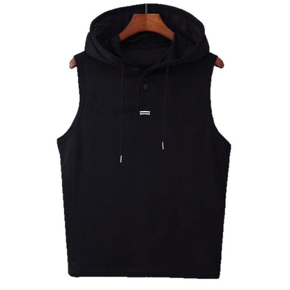 Herren Hoodie Ärmellos Strukturiert Modern Berlin Style