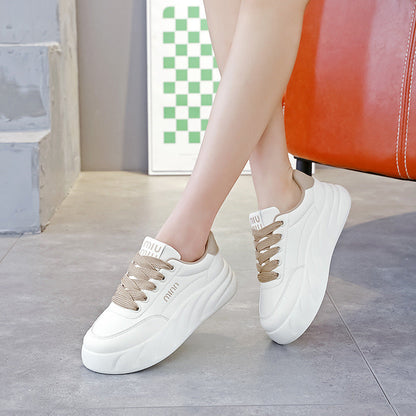 Damen Sneaker atmungsaktiv mit dicker Sohle Sportlich