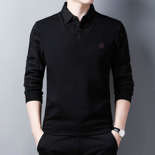 Herren Pullover V-Ausschnitt Strukturiert Elegante Oberbekleidung - BerlinGlamour