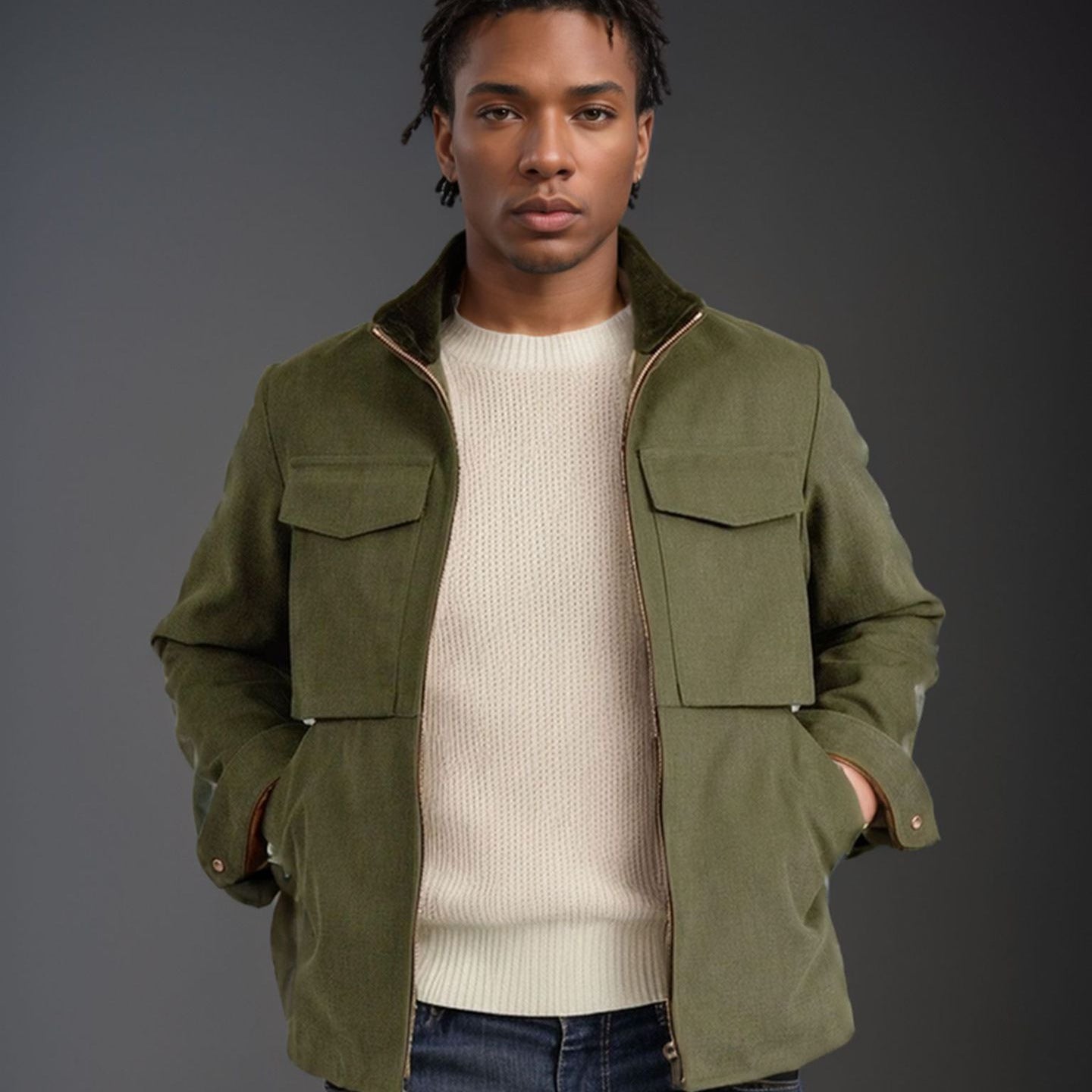 Herren Funktionsjacke Modern mit Taschen Wasserdicht