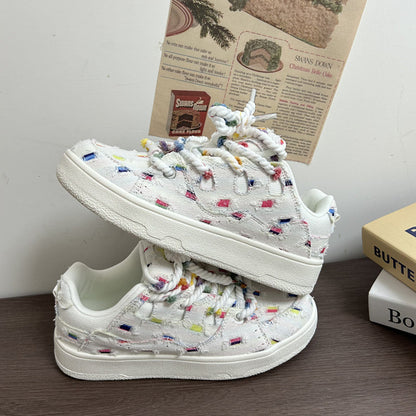 Damen Sneaker Bunt Sportlich Bequem Schnüren