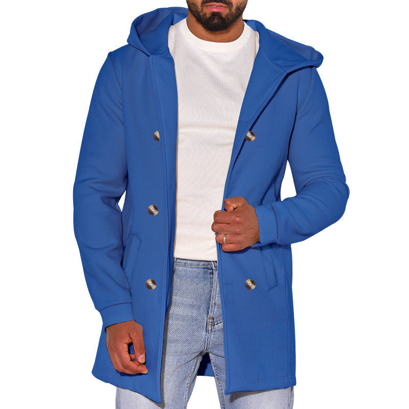 Herren Parka Jacke Modern mit Kapuze und Taschen