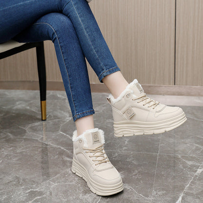 Damen Sneaker High-Top Weich Bequem Laufsohle