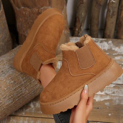 Damen Ankle Boots Warm Kuschelig Rutschfest - BerlinGlamour