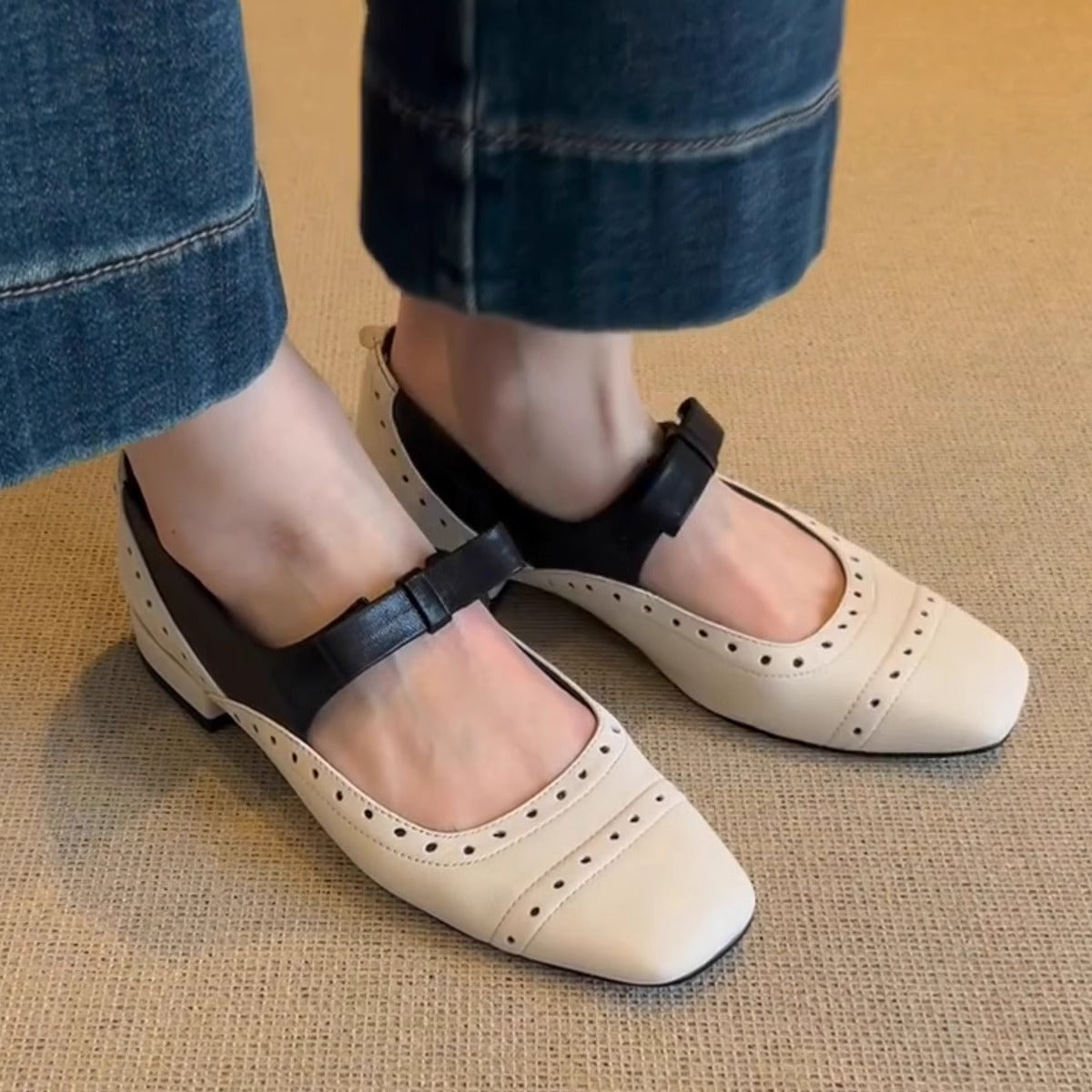 Damen Ballerinas Schuhe Elegant mit Verzierungen