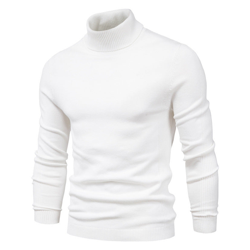 Herren Rollkragenpullover aus feiner Wolle Elegannt