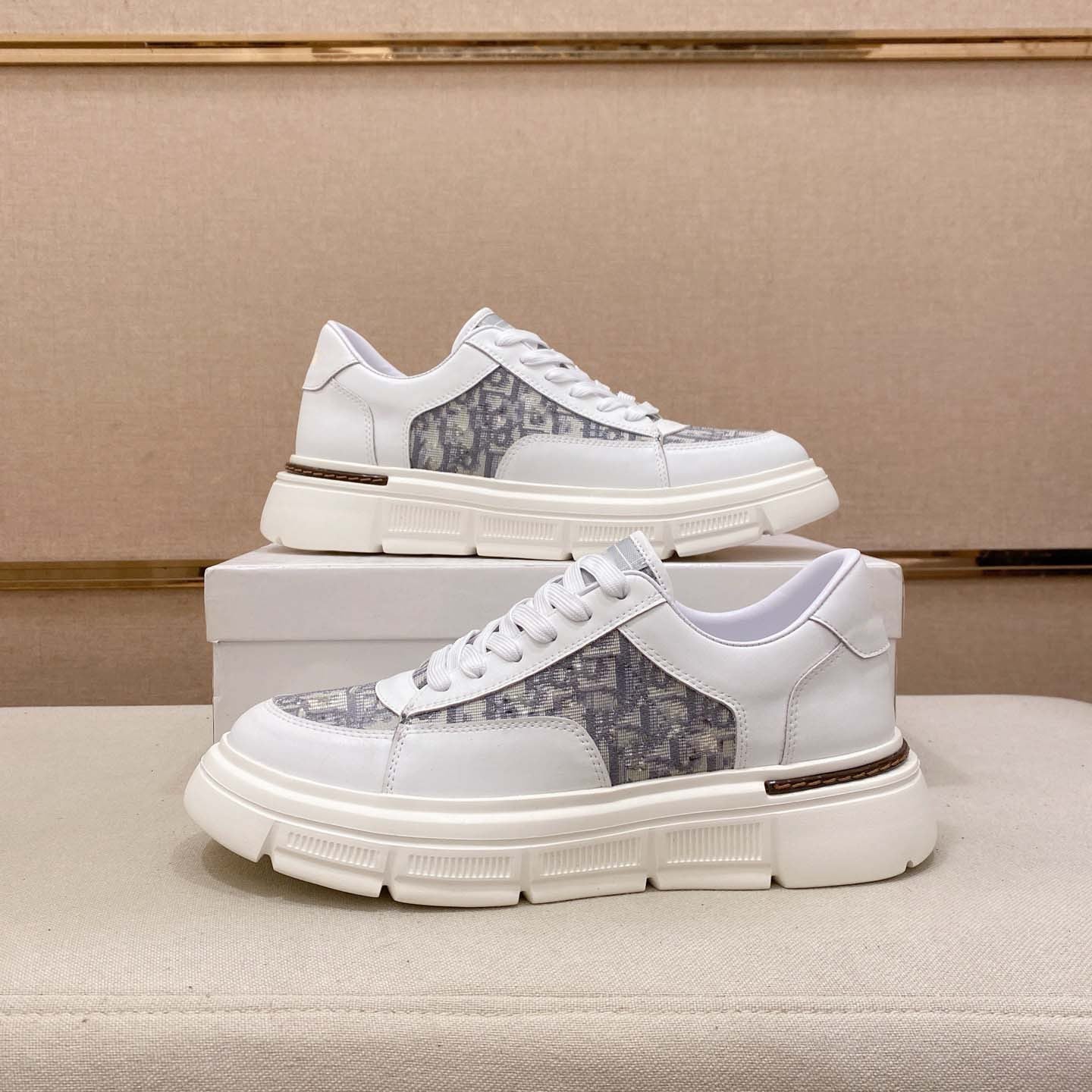 Damen Sneaker Modisch Textil Design Schnüren