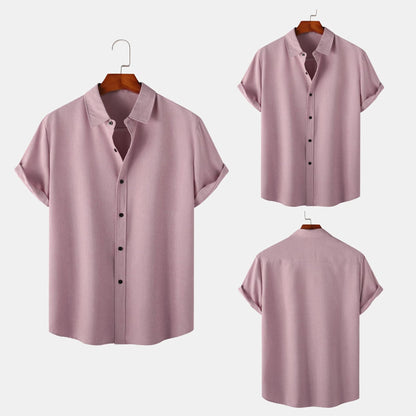 Herren Kurzarmhemd Modern Lässig Slimfit - BerlinGlamour