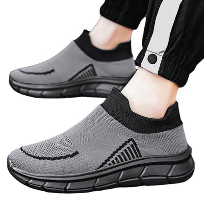 Damen Sneaker Bequem Slip On Schuhe Mit Weitem Zehenbereich