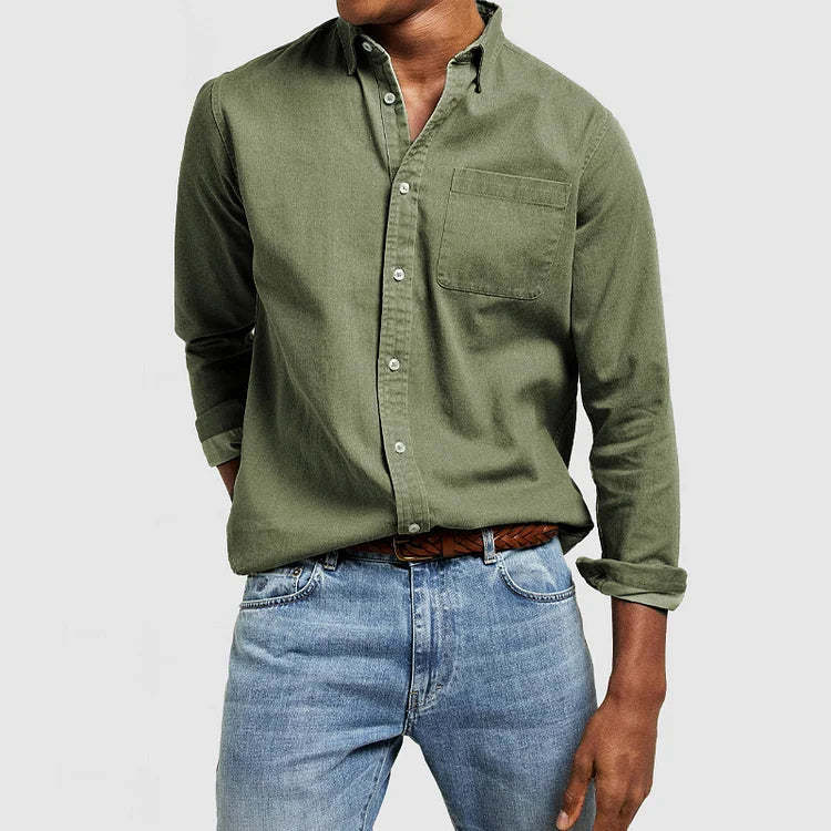 Herren Leichtes Freizeithemd Baumwolle Relaxed Fit - BerlinGlamour