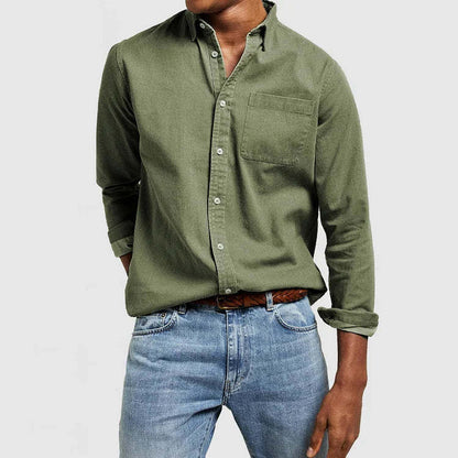 Herren Leichtes Freizeithemd Baumwolle Relaxed Fit - BerlinGlamour