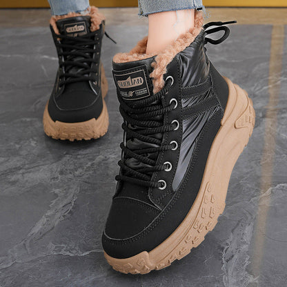 Damen Winterstiefel Sneaker Hoher Schaft Warm