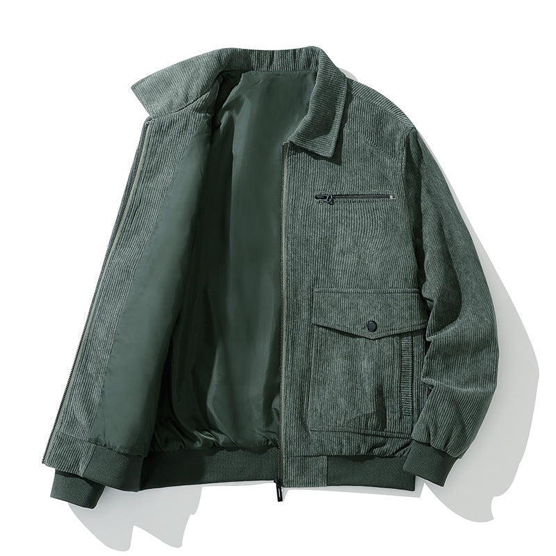 Herren Cordjacke Praktisch Mit Taschen Hochwertig