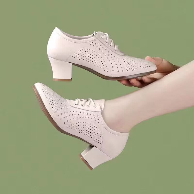 Damen Halbschuhe Atmungsaktiv Elegante Lochdesign Sneaker - BerlinGlamour