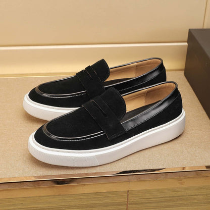 Damen Mokassin Sneaker Weich Wildleder Bequem