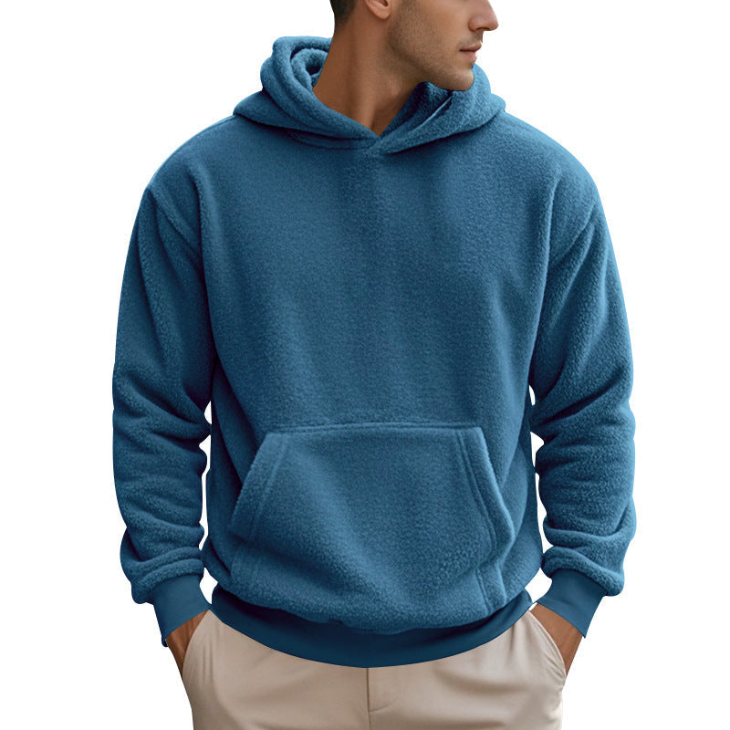 Herren Fleece Hoodie Kuschelig Warm mit Taschen Elastisch