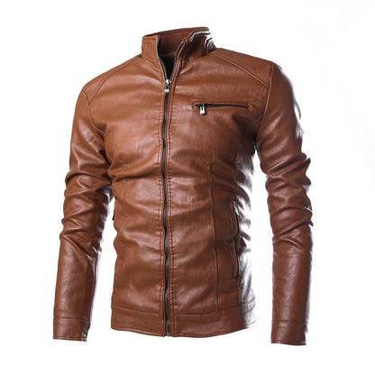Herren Lederjacke Schwarz Echter Ledermantel