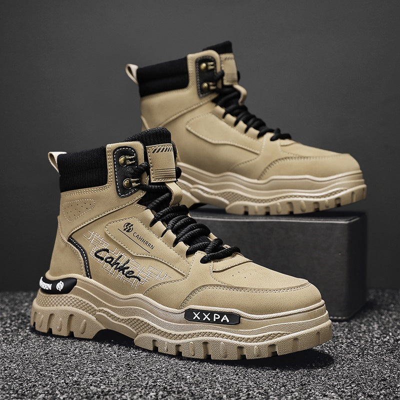 Damen Stiefel High-Top Boots Robust Wasserdicht Mit Gepolsterter Knöchelpartie