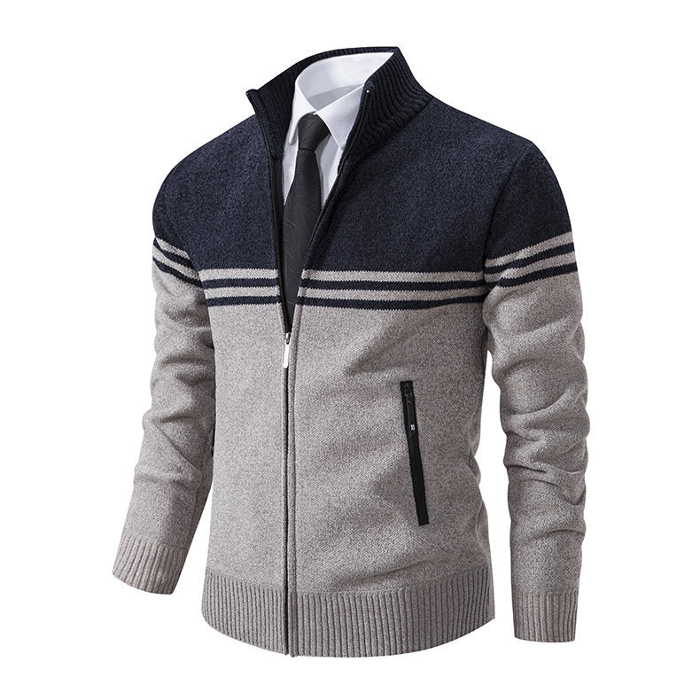 Herren Freizeitjacke Modern mit Hochkragen und Reißverschluss