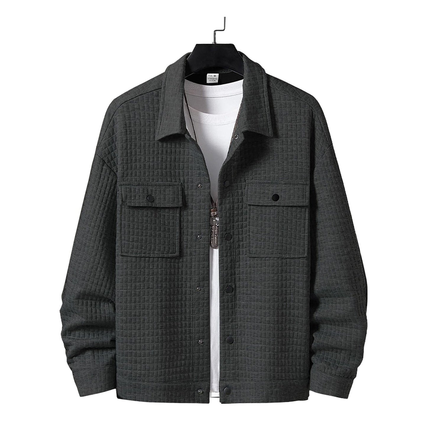 Herren Hemdjacke Lässig mit Taschen Modern