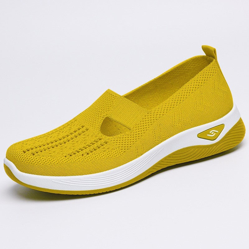 Damen Slip-On Schuhe Bequem Atmungsaktiv Strick