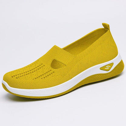 Damen Slip-On Schuhe Bequem Atmungsaktiv Strick