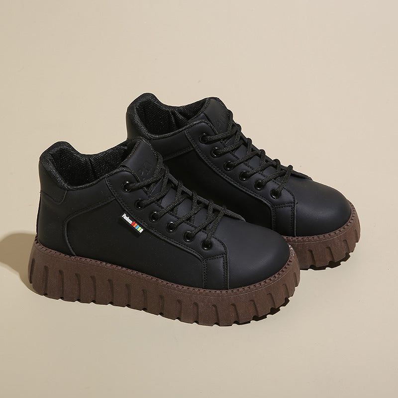 Damen Sneaker High-Top wasserdicht mit dicker Sohle