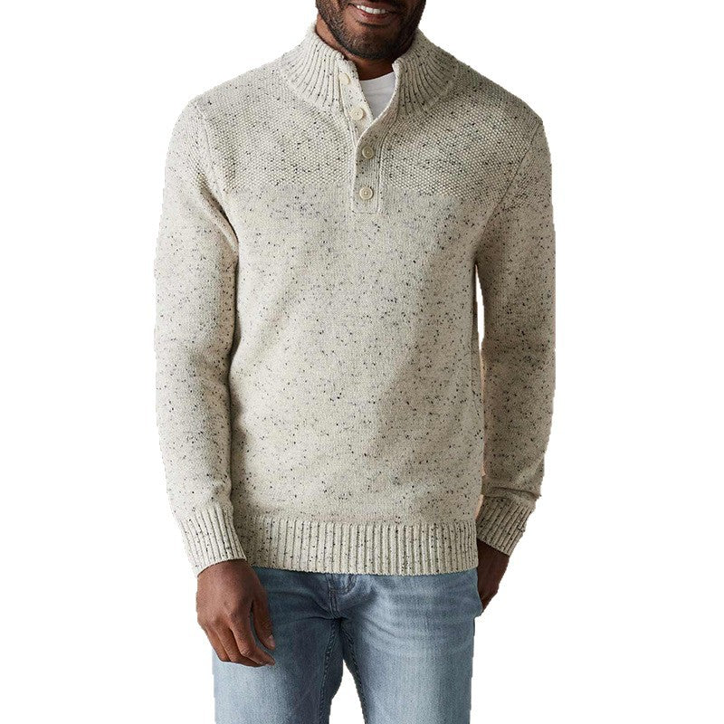 Herren Strickpullover Eleganter Stehkragen Modern